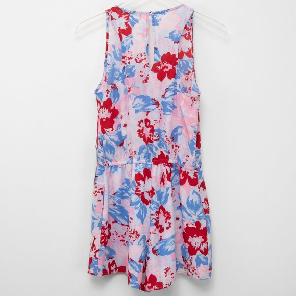 Gibson x Hi Sugarplum Mykonos Romper Abstract Floral Racerback Pink Blue XS New - Picture 2 of 8
